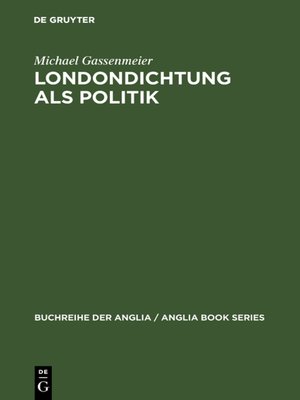 cover image of Londondichtung als Politik